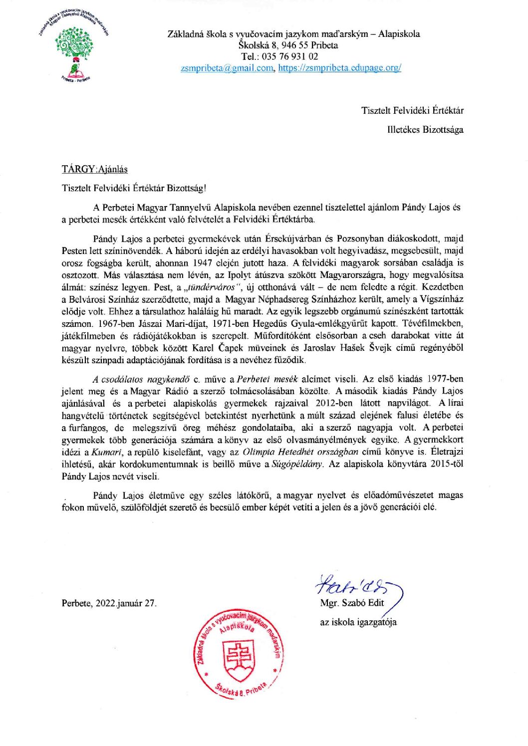 Ajanlas_-_Pandy_Lajos