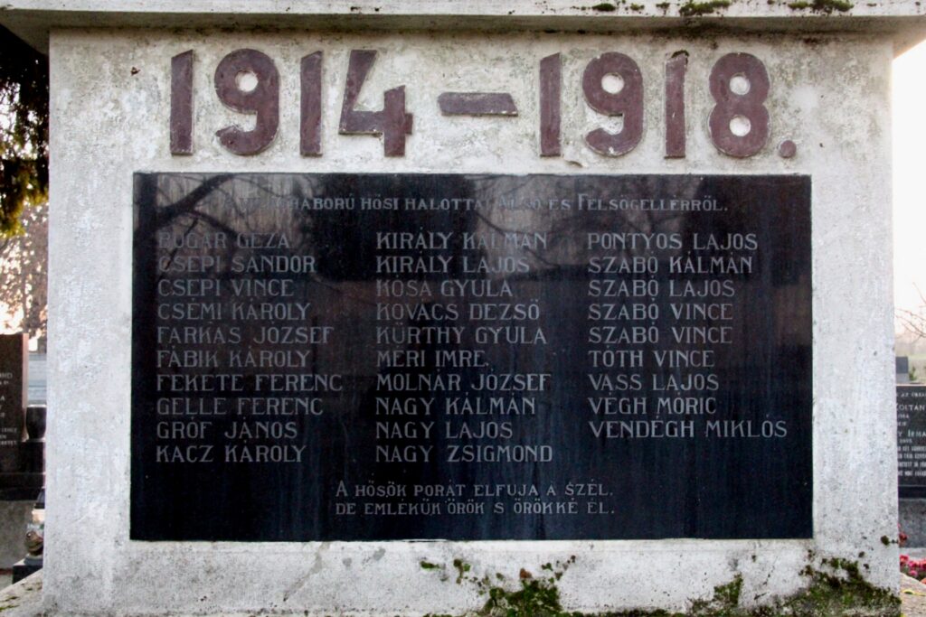 A két világháború áldozatainak emlékműve