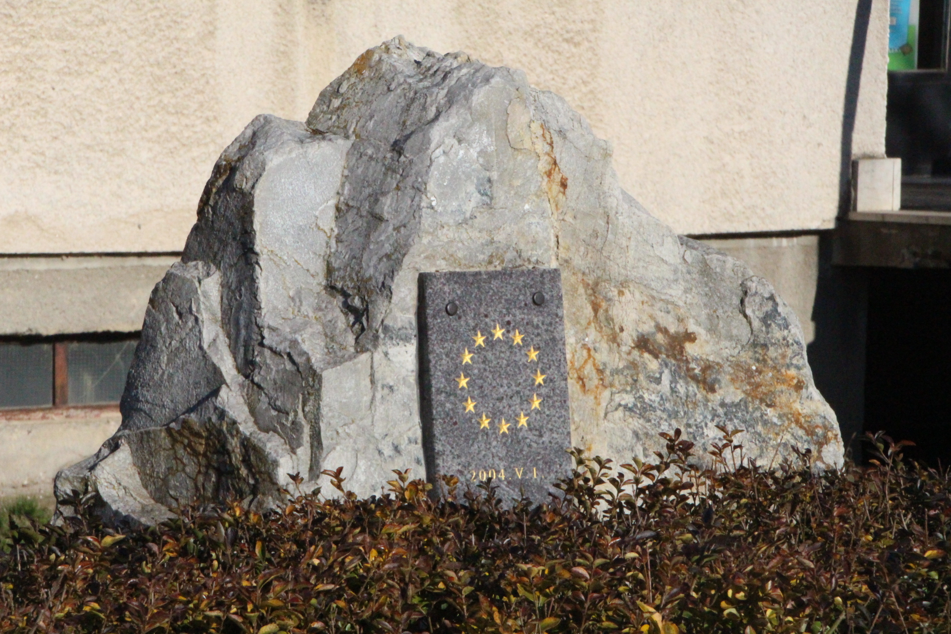 Emléktábla az Európai Únióba való bekerülés emlékére