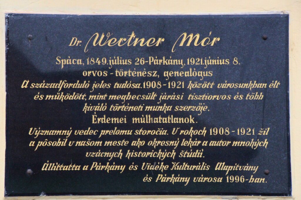 Wertner Mór emléktáblája