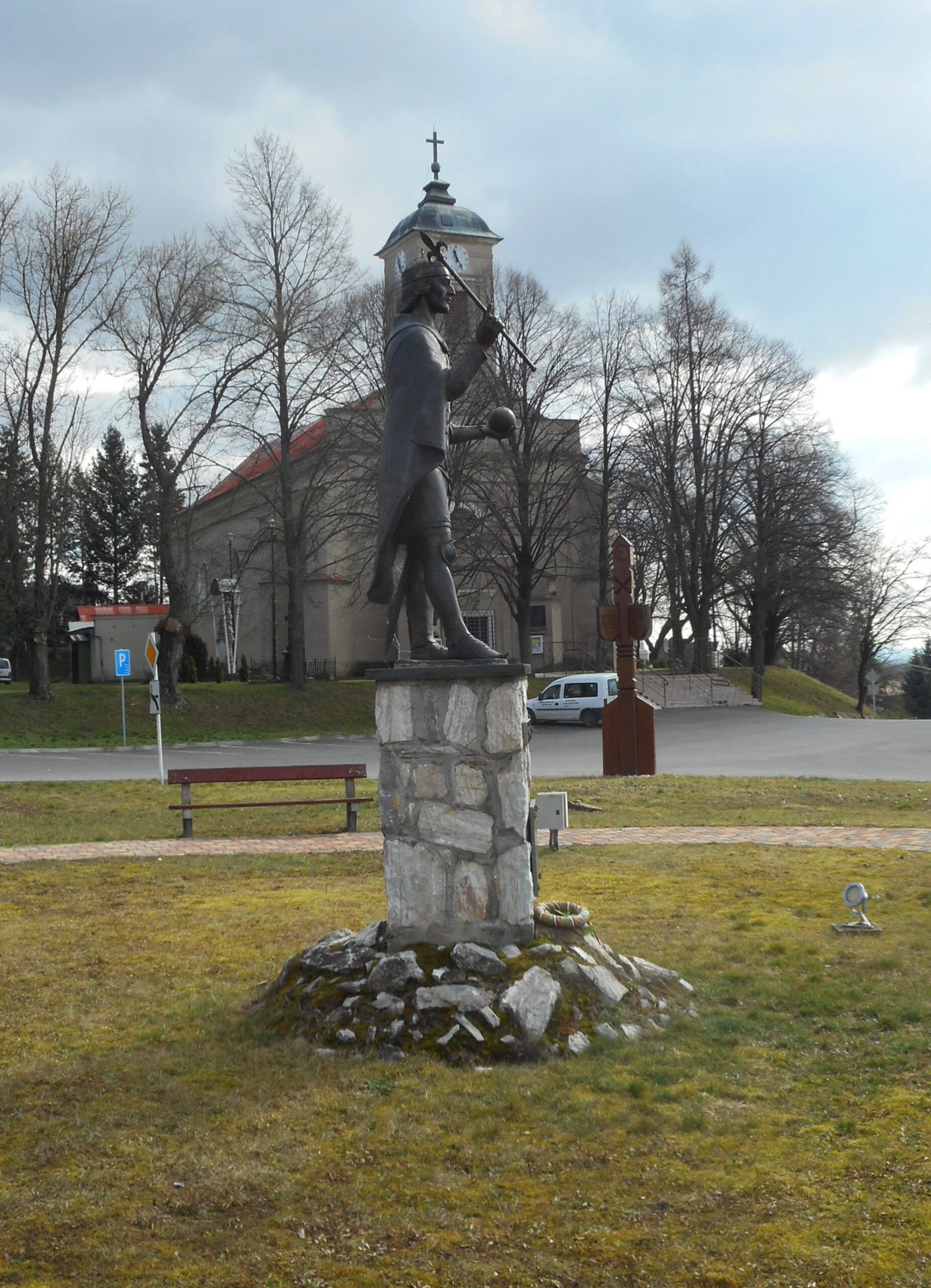 Szent István király bronzszobra