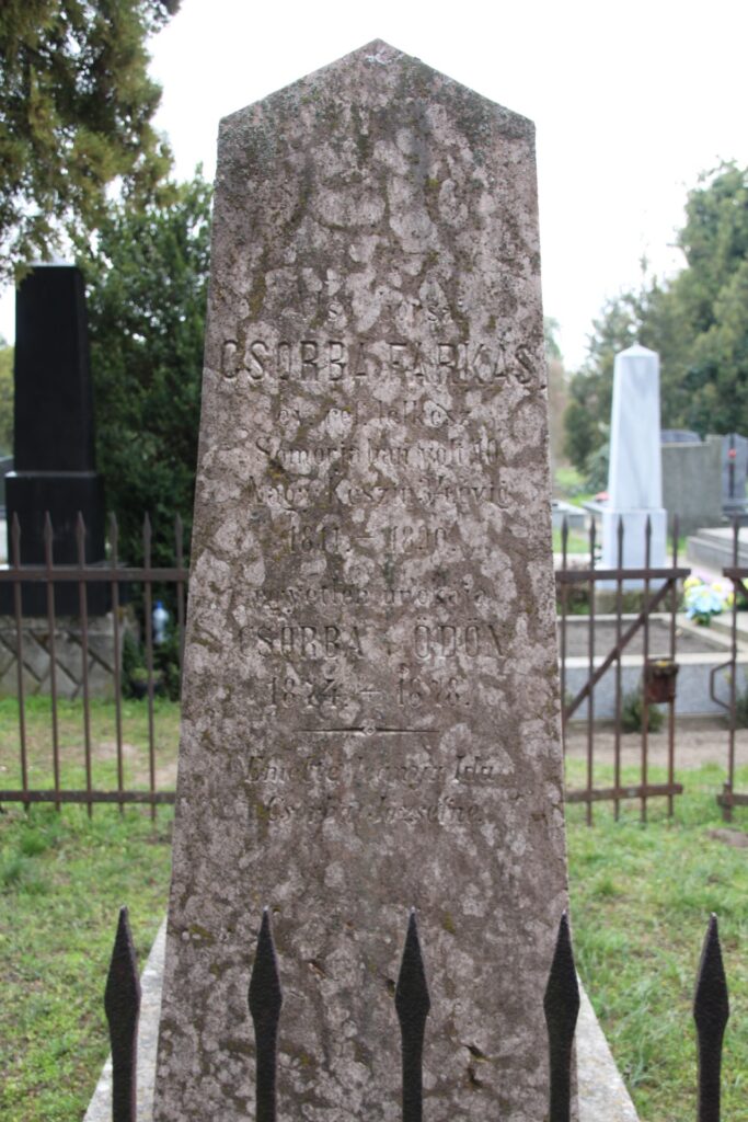 Alsóborsai Csorba József honvéd tizedes síremléke