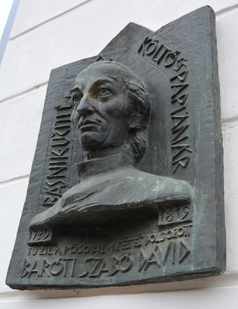 Baróti Szabó Dávid emléktáblája