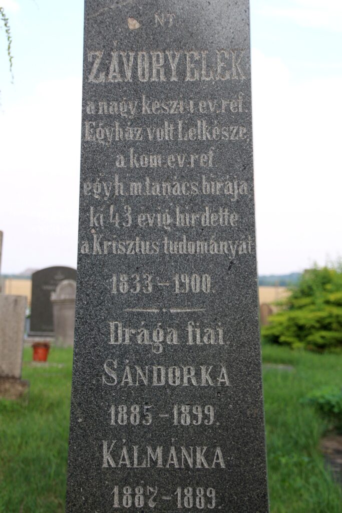 Závory Elek református lelkész sírja