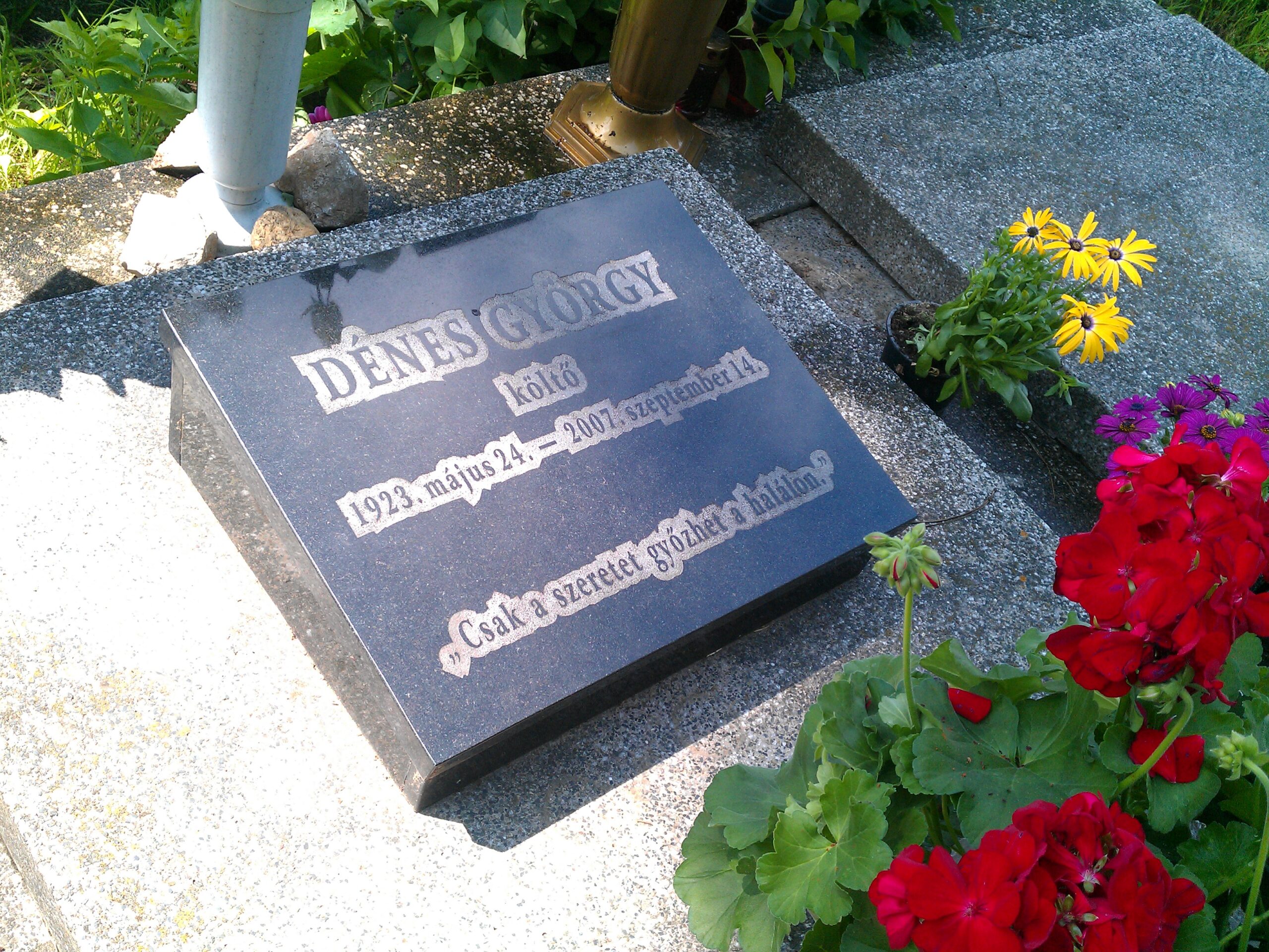 Dénes György költő sírja