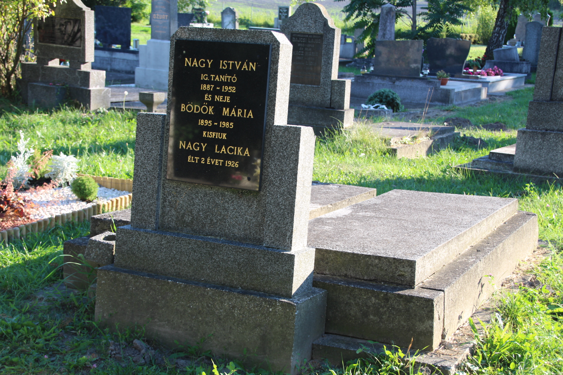 Nagy István igazgató tanító sírja