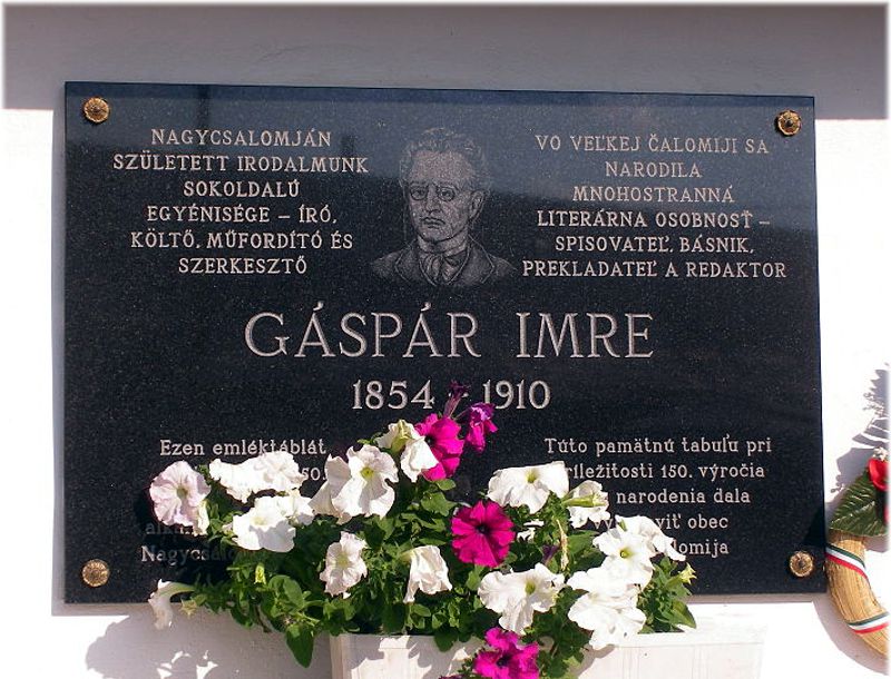 Gáspár Imre emléktáblája