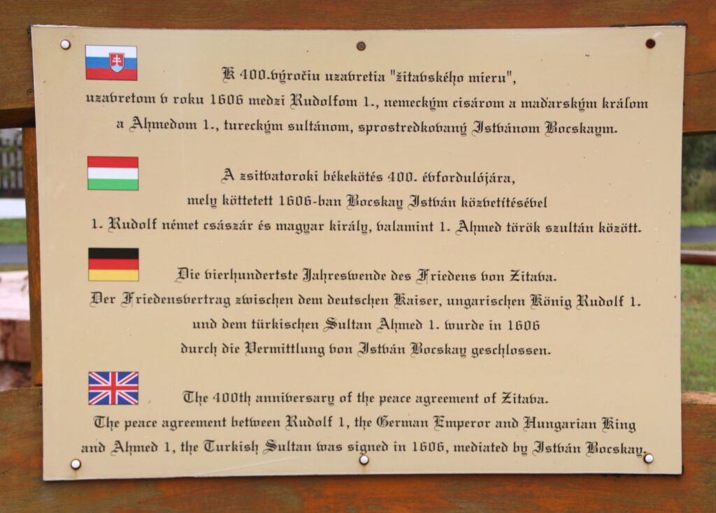 Zsitvatoroki békekötés emlékműve