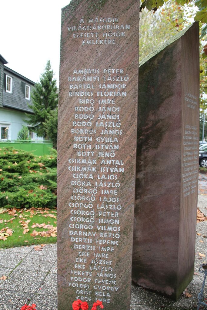 A 2. világháború és a holocaust áldozatainak emlékműve