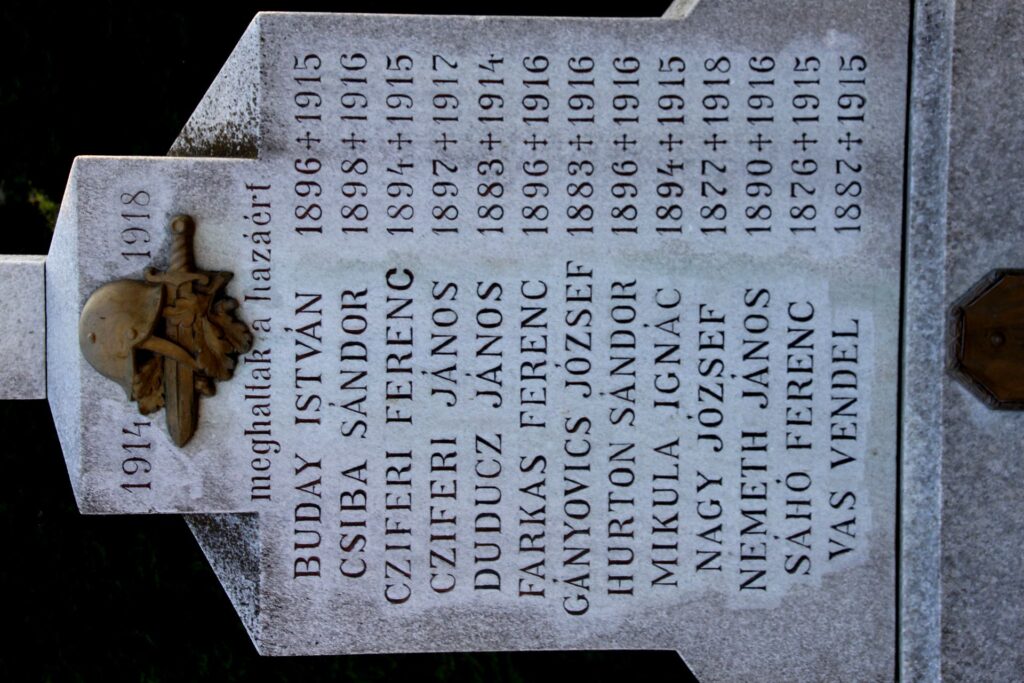 Az 1. világháború emlékműve