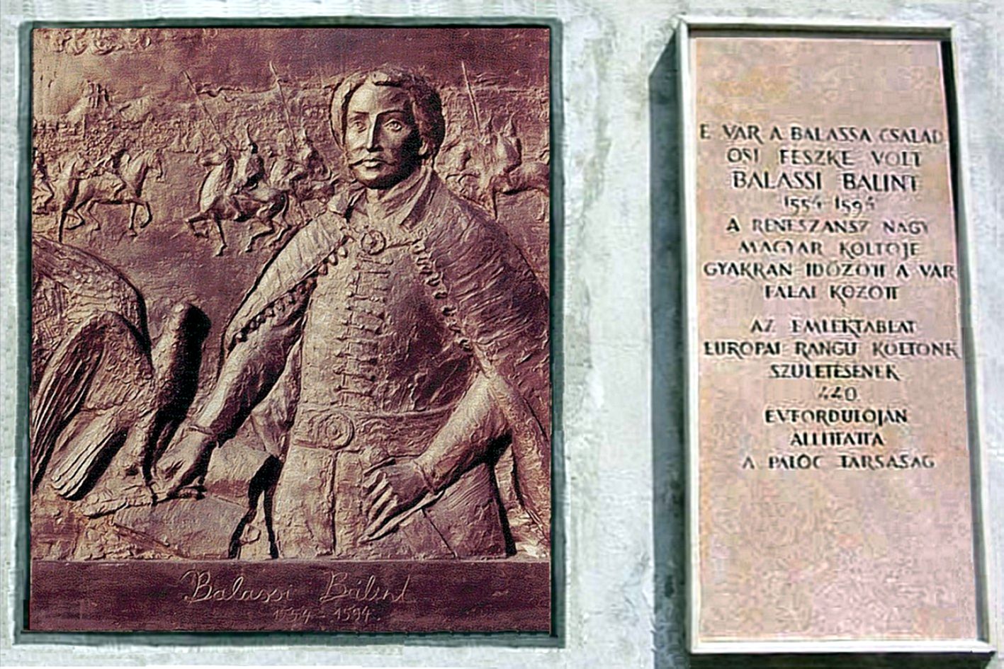 Balassi Bálint-emléktábla Kékkőn