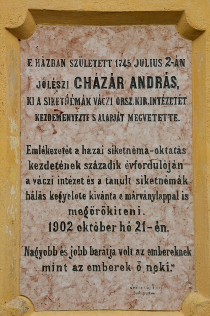 Cházár András szülőháza és emléktáblája