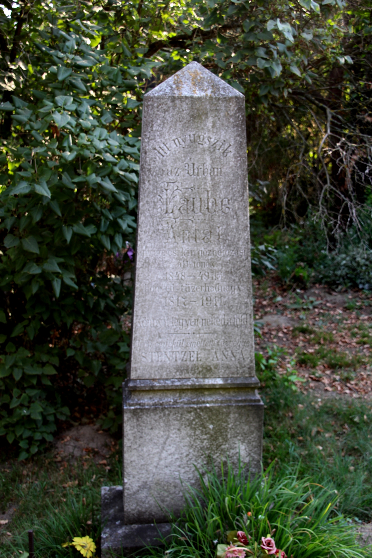 Laube Antal 1848-49-es honvéd-tüzérhadnagy sírja