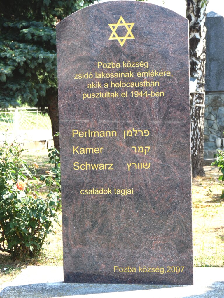 Holokauszt emlékmű Pozbán