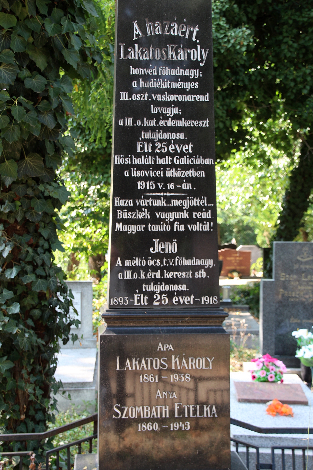 Lakatos Károly honvédfőhadnagy emlékhelye