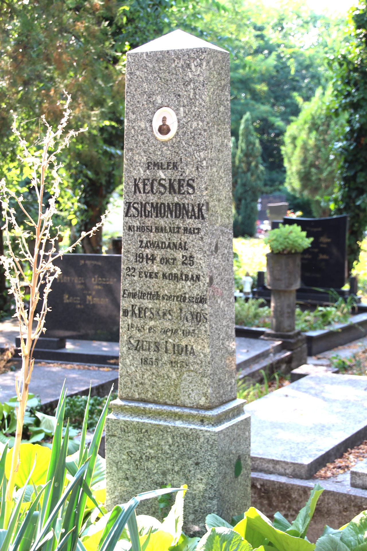 Kecskés Zsigmond, az 1. világháború hősi halottjának emlékjele