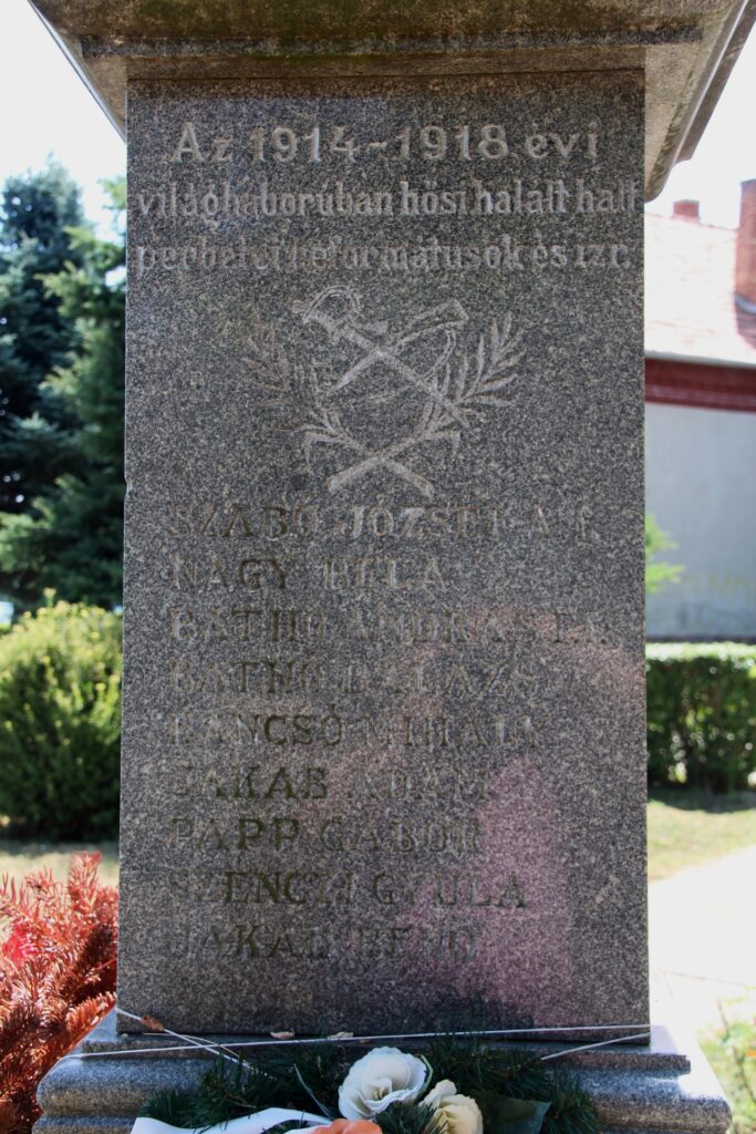 Az I. világháború református és zsidó áldozatainak emlékműve