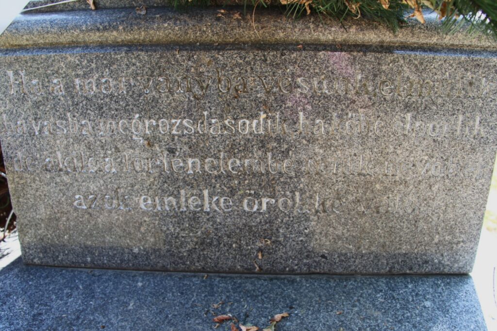 Az I. világháború református és zsidó áldozatainak emlékműve