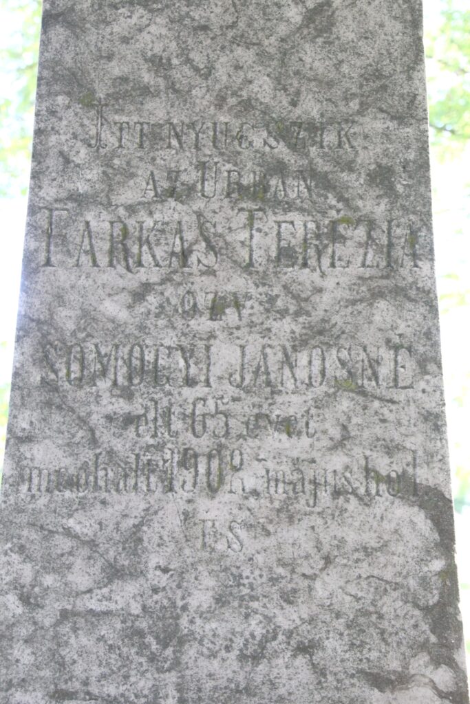 Farkas Benő református lelkész, honvédhadnagy sírja