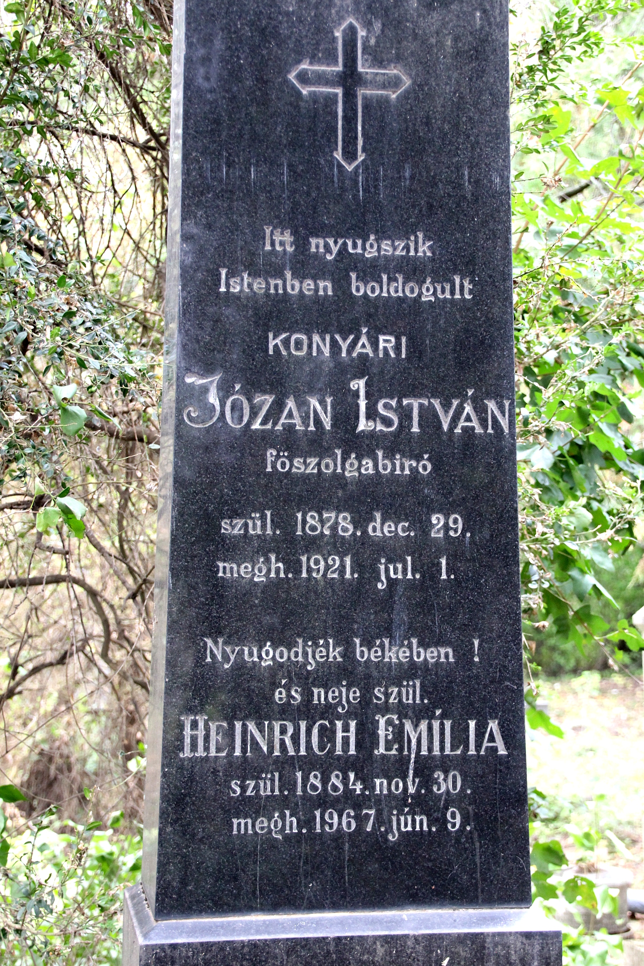 Józan István főszolgabíró családi sírkertje