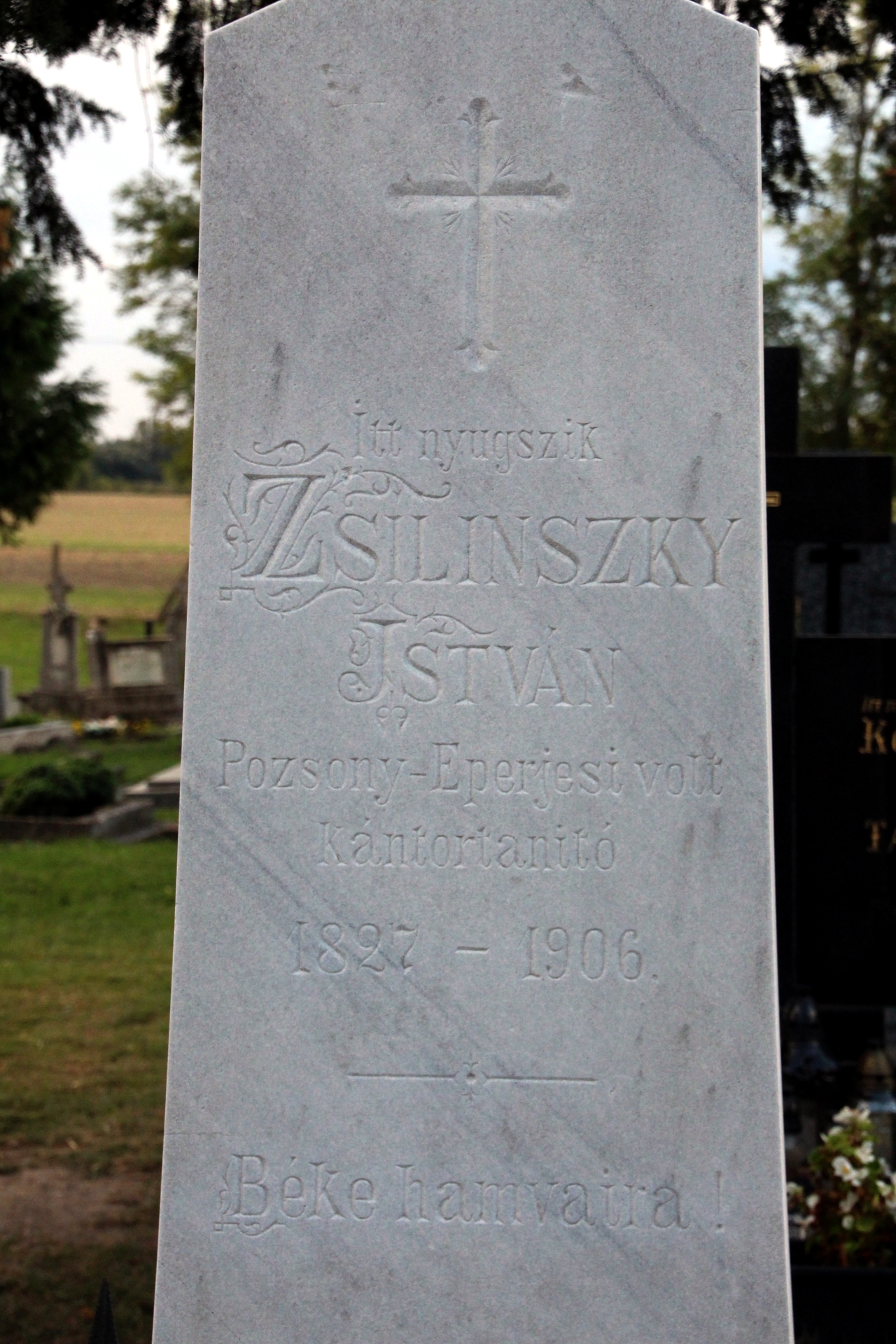 Zsilinszky István pozsonyeperjesi volt kántortanító sírja