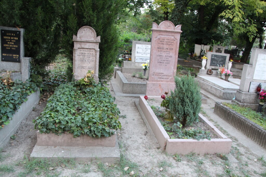 Vörös Péter költő, kritikus sírja