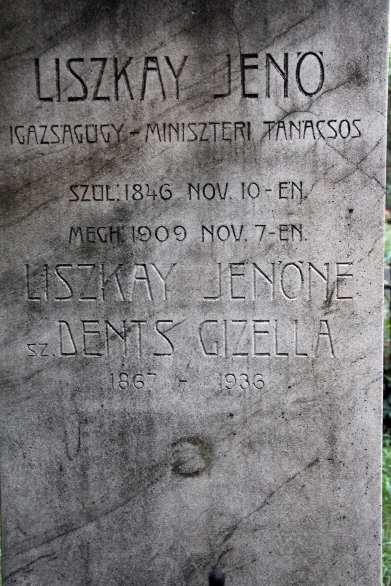 Liszkay Jenő igazságügy-miniszteri tanácsos sírkertje