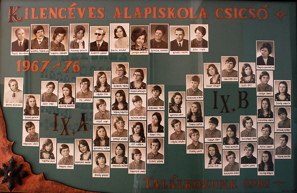 Gáspár Sámuel alapiskola és óvoda, tabló 1967