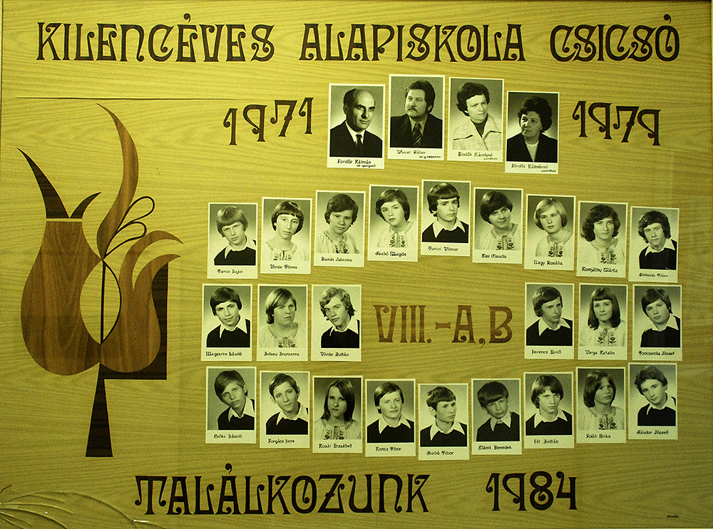 Gáspár Sámuel alapiskola és óvoda, tabló 1971