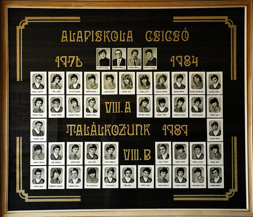 Gáspár Sámuel alapiskola és óvoda, tabló 1976