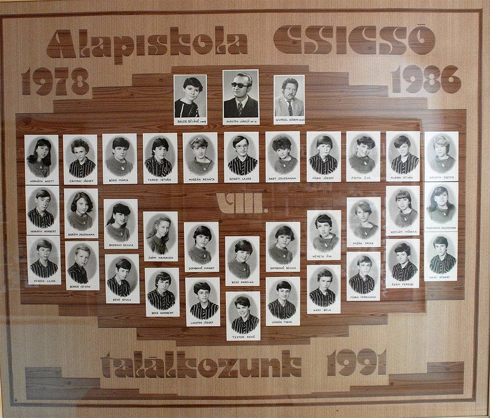 Gáspár Sámuel alapiskola és óvoda, tabló 1978