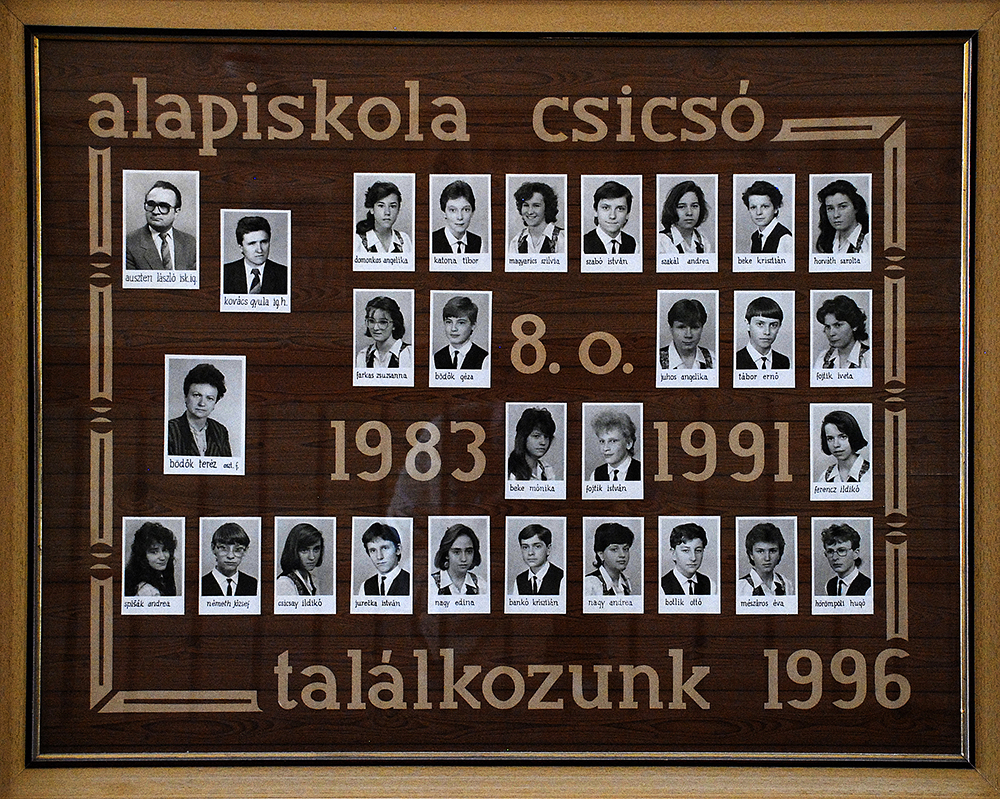 Gáspár Sámuel alapiskola és óvoda, tabló 1983