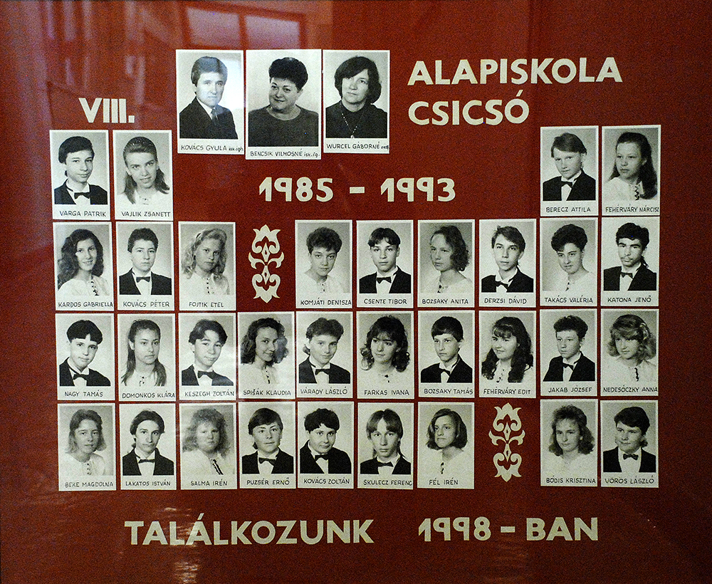 Gáspár Sámuel alapiskola és óvoda, tabló 1985
