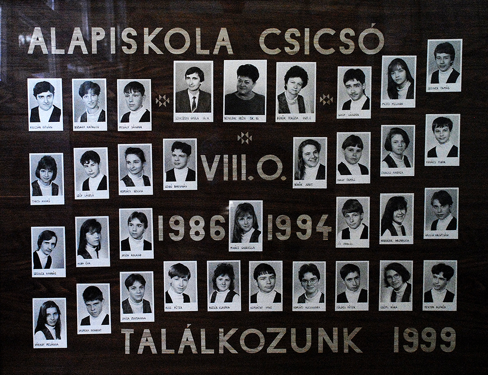 Gáspár Sámuel alapiskola és óvoda, tabló 1986