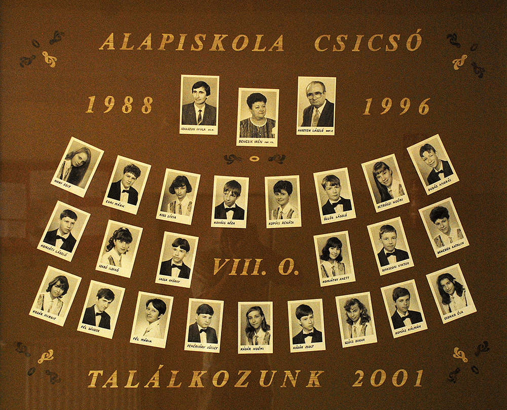 Gáspár Sámuel alapiskola és óvoda, tabló 1988
